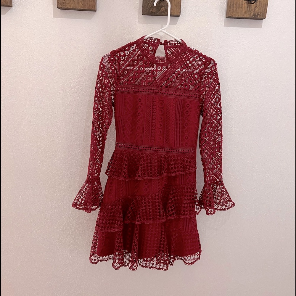 Two Sisters Martin/Wine Flare Valerie Dress